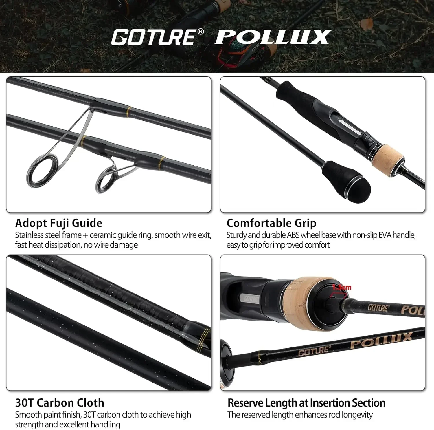 Goture Pollux 1.83M canne à pê - Kastking Reel Zephyr avis et prix